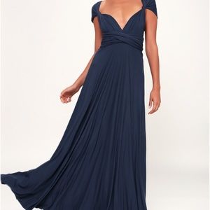 Tricks of the Trade Navy Blue Maxi Dress